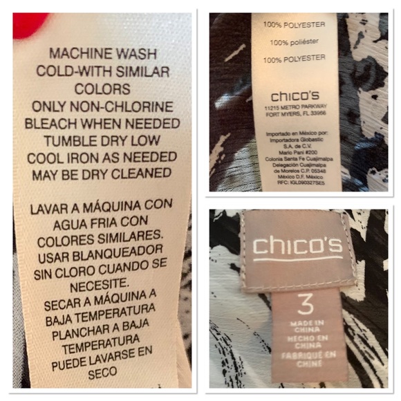 Chico light weight button up long blouse SZ XL 16 - Picture 5 of 7
